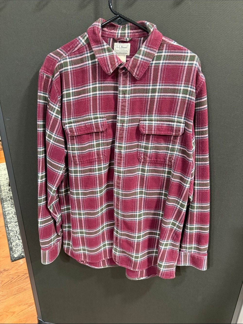 L.L. Bean flannel shirt, such large tall